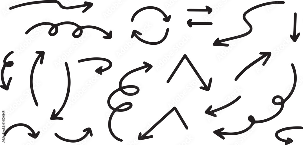 ベクターのペンの手書きの矢印セット 黒 矢印ハート装飾要素線画手描きスケッチ ベクターのペンの手書きの矢印セット 黒 矢印ハート装飾要素線画手描きスケッチ