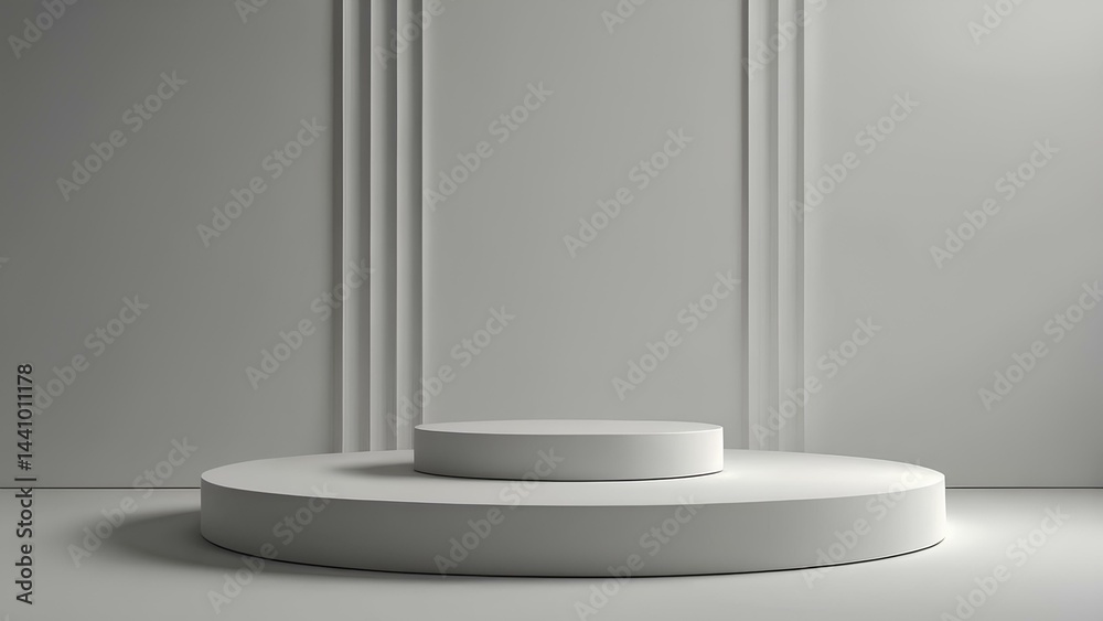 Minimal White Background with 3D Podium for Product Presentation — Clean Modern Rendering Illustration
Minimal White Background with 3D Podium for Product Presentation — Clean Modern Rendering Illustration