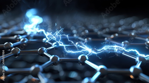Obraz na płótnie Graphene supercapacitors charging technology enabling efficient energy storage and transfer w salonie