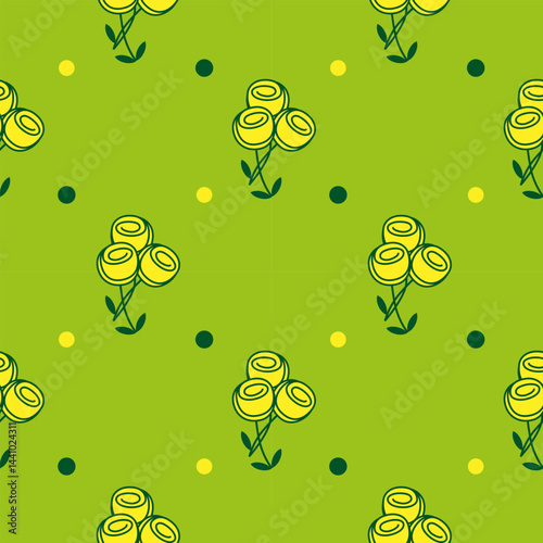 Obraz na płótnie seamless pattern with stylized roses, vector drawing w salonie