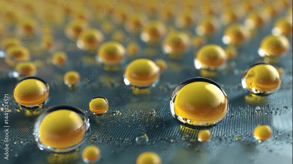 Spin-coating process demonstrating uniform perovskite droplet distribution on substrate surface