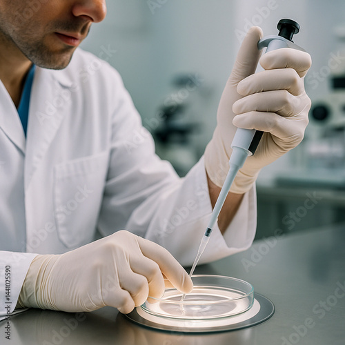 Laboratory Scientist Performing In Vitro Fertilization