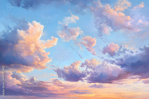 sunset clouds over the sky