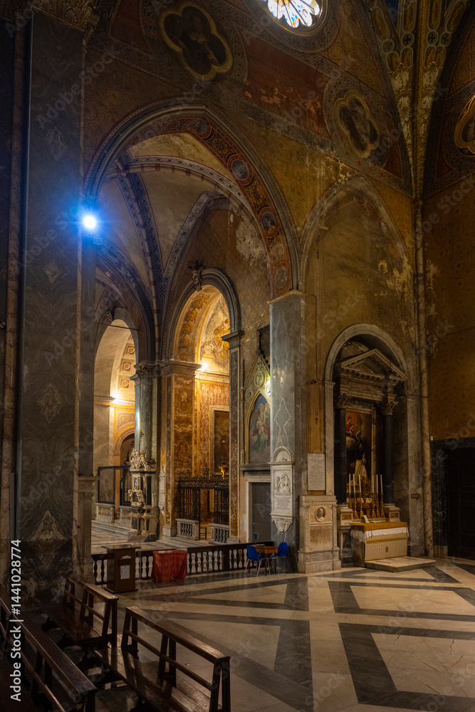 Obraz premium Sant'Ivo alla Sapienza is a Catholic church in Rome. Built in 1642–1660 by the architect Francesco Borromini, the church is widely regarded a masterpiece of Roman Baroque architecture. 