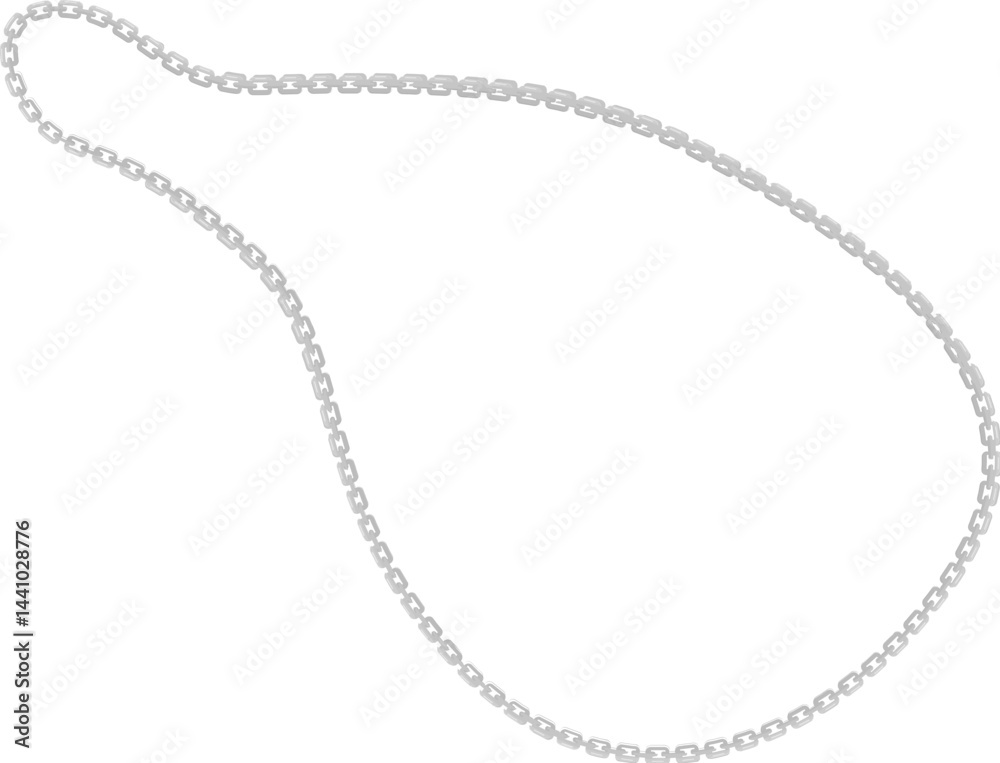 Vector illustration of an abstract form with curved and fluid lines, framed by a metal chain in a wavy path. Vector illustration of an abstract form with curved and fluid lines, framed by a metal chain in a wavy path.