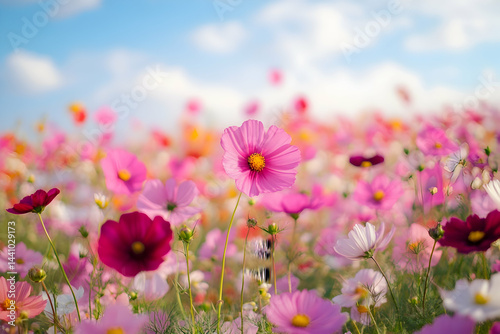 pink cosmos flowers