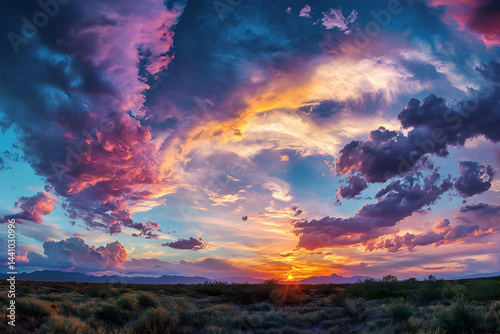 sunset in the clouds