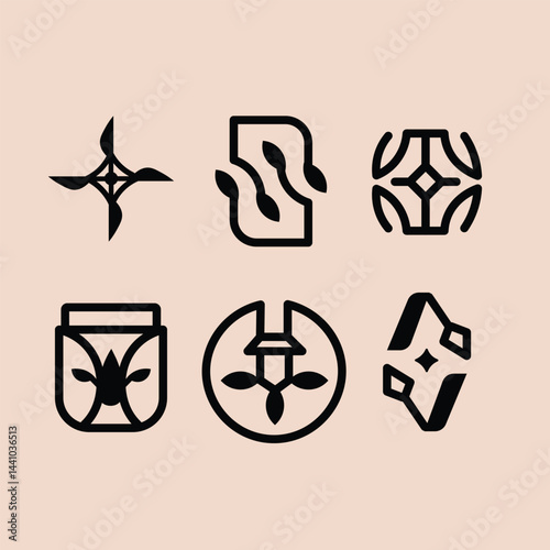 Set of nature logo design illustration suitable to your brand, logo design, fashion, skincare, beauty, business, and more