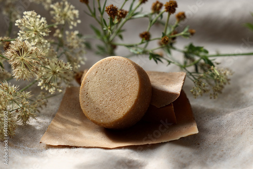 Organic Round Shampoo Bar Eco-Friendly Packaging
