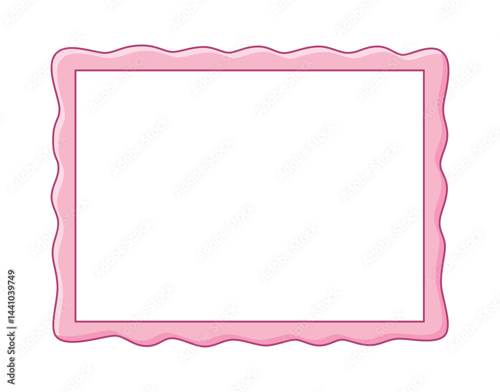 Decorative pink frame isolated vector illustration Decorative pink frame isolated vector illustration
