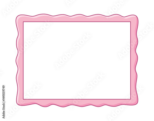 Decorative pink frame isolated vector illustration