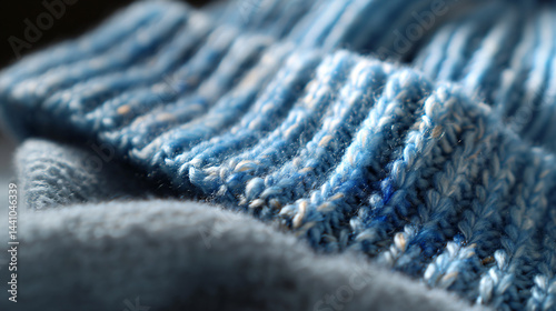 Light blue knitted beanie