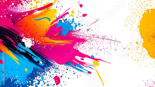 a bold highcontrast design created for someone with low vision The image should feature a clean white background with bright neon solid colors like hot pink electric blue lime green