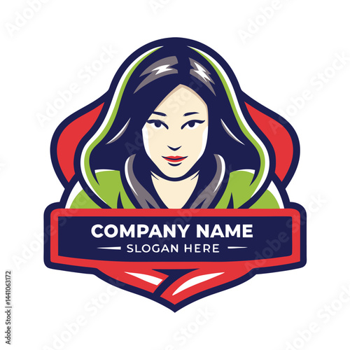 Female warrior logo design