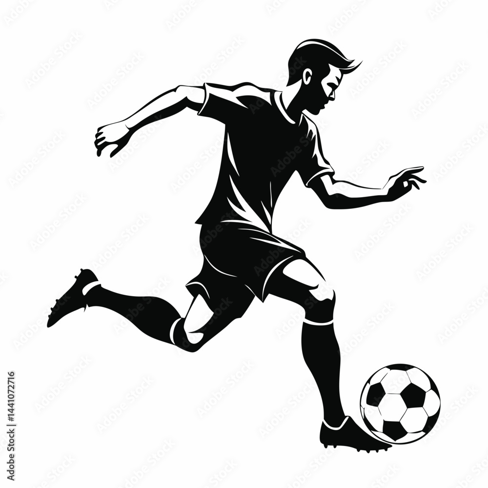 soccer player silhouette soccer player silhouette