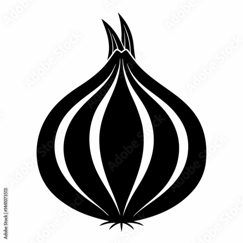 vector illustration of an onion