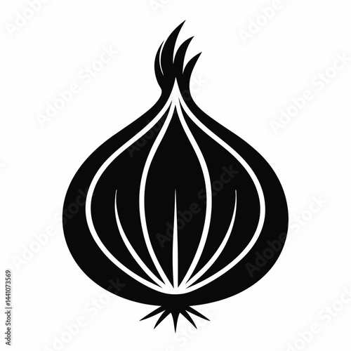 red onion vector illustration