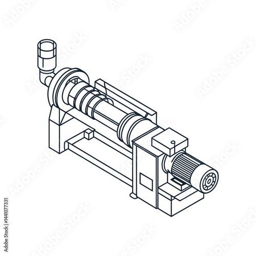 Industrial Revolution: A Vector Illustration of Powerful Machinery and Gritty Urban Scenes city gears