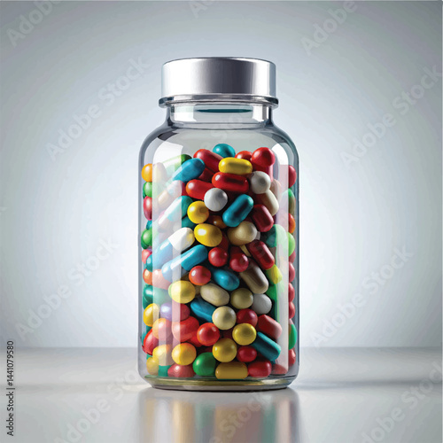 suppliments,3d suppliments bottle,realistic suppliments, transparent suppliment bootlles, tablets, multiple bottles,medicine,without label,glass jar multi color,capsules, omega 3 capsules, vitamins,  