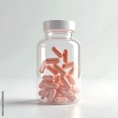 suppliments,3d suppliments bottle,realistic suppliments, transparent suppliment bootlles, tablets, multiple bottles,medicine,without label,glass jar multi color,capsules, omega 3 capsules, vitamins,  