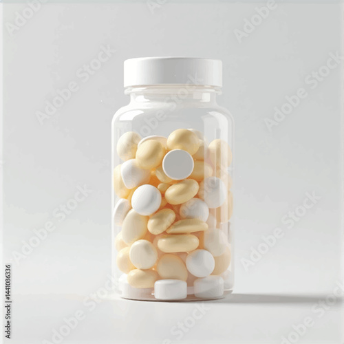 suppliments,3d suppliments bottle,realistic suppliments, transparent suppliment bootlles, tablets, multiple bottles,medicine,without label,glass jar multi color,capsules, omega 3 capsules, vitamins,  