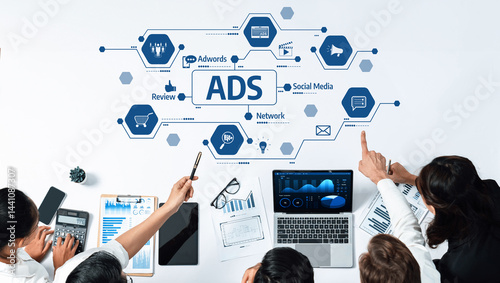 Discover effective digital advertising strategies with an emphasis on social media and data analytics. Explore insights and collaboration techniques for enhanced performance. Amity