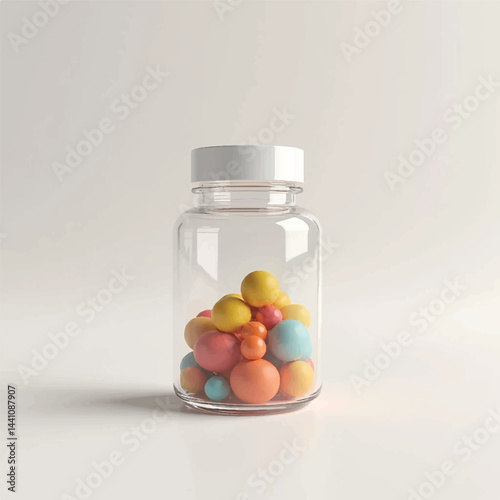suppliments,3d suppliments bottle,realistic suppliments, transparent suppliment bootlles, tablets, multiple bottles,medicine,without label,glass jar multi color,capsules, omega 3 capsules, vitamins,  