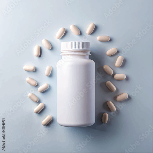 suppliments,3d suppliments bottle,realistic suppliments, transparent suppliment bootlles, tablets, multiple bottles,medicine,without label,glass jar multi color,capsules, omega 3 capsules, vitamins,  