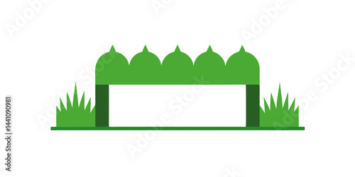 Cartoonish lawn divider vector illustration