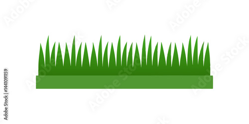 Fresh cut grass strip vector illustration