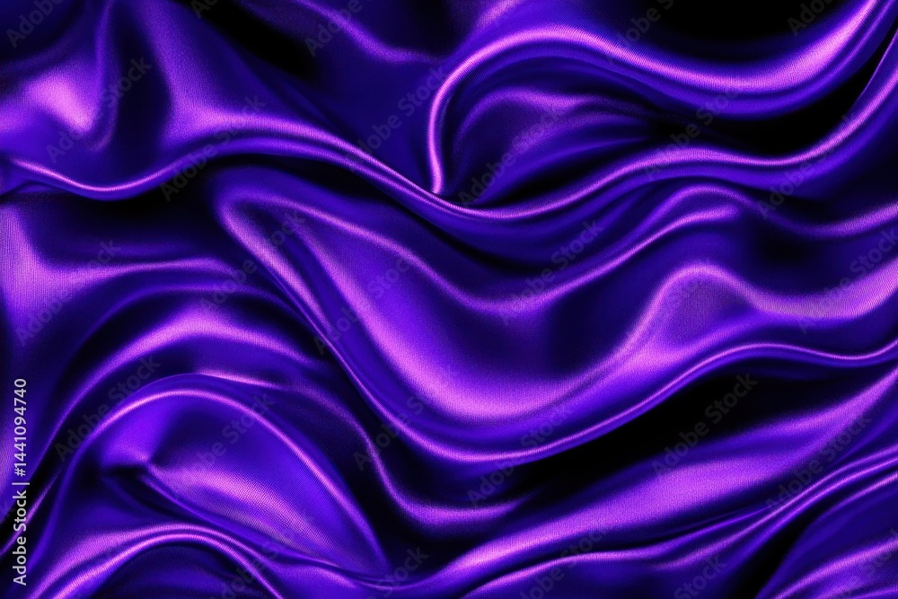 Obraz premium Deep purple, luxurious draped fabric