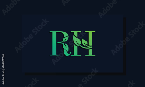 Minimal leaf style Initial RA logo.