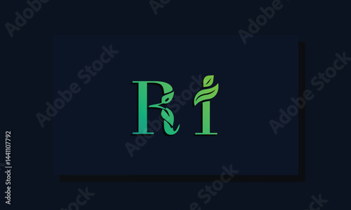 Minimal leaf style Initial RA logo.
