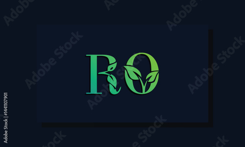Minimal leaf style Initial RA logo.