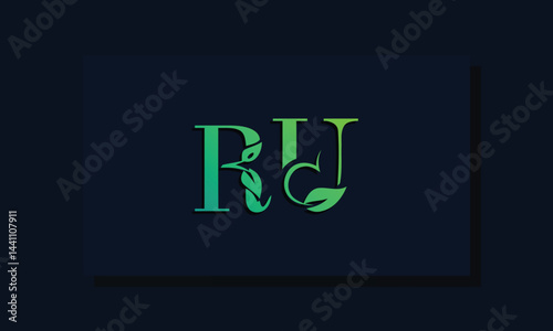 Minimal leaf style Initial RA logo.