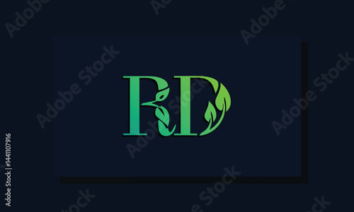 Minimal leaf style Initial RA logo.
