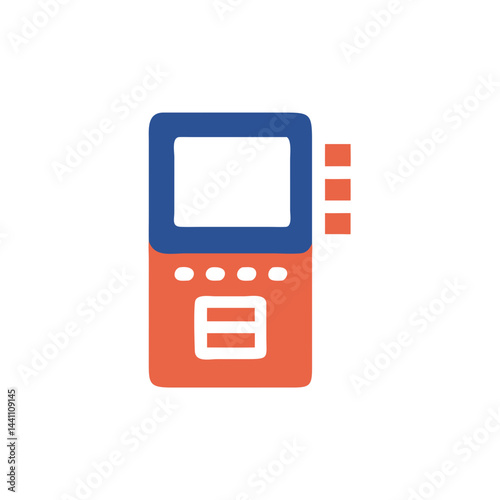 ATM machine icon design in bright colors  