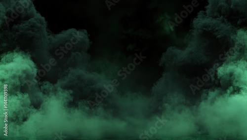 Green smoky, ethereal backdrop