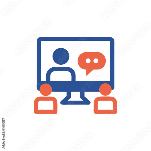 Virtual meeting with participants engaging in discussion  