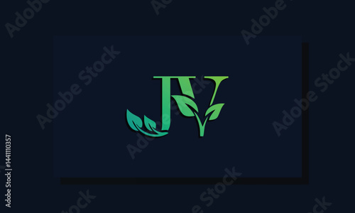 Minimal leaf style Initial JV logo.
