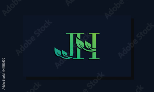 Minimal leaf style Initial JH logo.