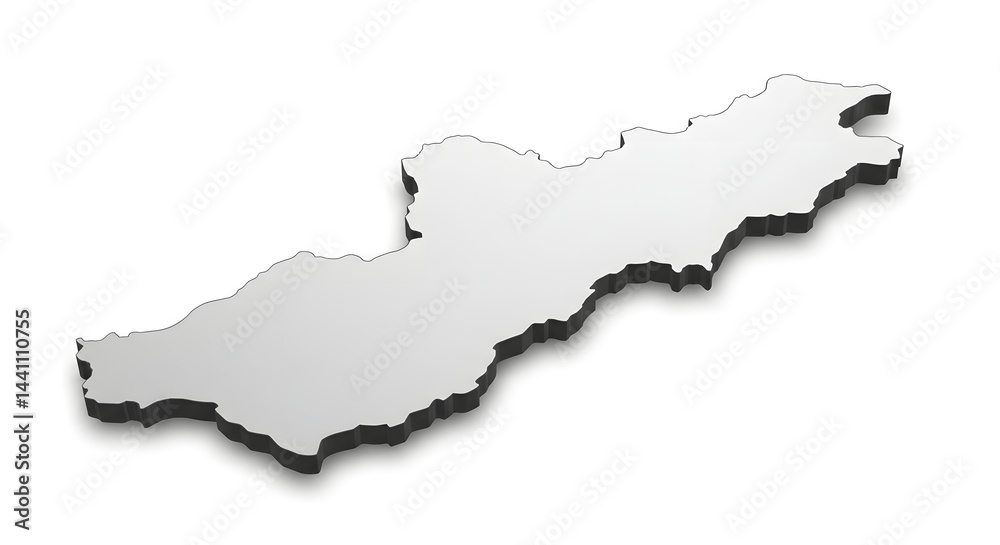 Fototapeta premium Isometric Shape of Land