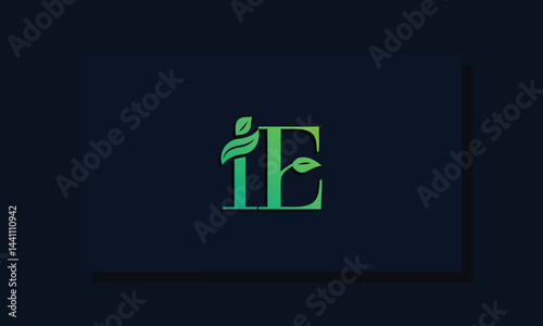 Minimal leaf style Initial IE logo.