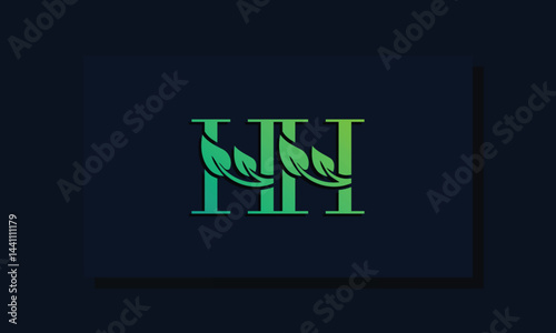 Minimal leaf style Initial HH logo.