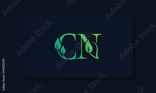 Minimal leaf style Initial CN logo.