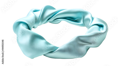 Obraz na płótnie beautiful mintgreen head band made of silk isolated on white background
w salonie