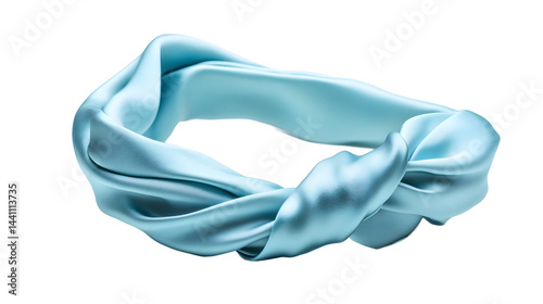 Obraz na płótnie beautiful mintgreen head band made of silk isolated on white background
w salonie