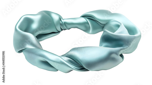 Obraz na płótnie beautiful mintgreen head band made of silk isolated on white background
w salonie