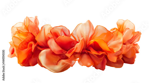 Obraz na płótnie beautiful mintorange head band made of silk isolated on white background
w salonie