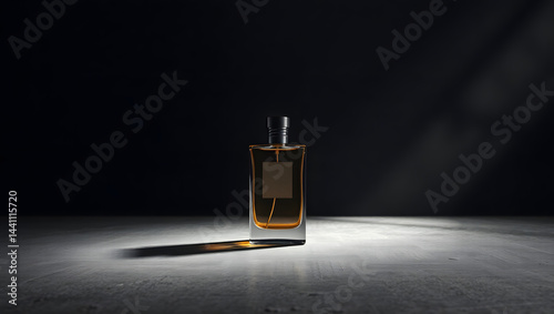 Luxury Perfume Bottle Mockup Elegant Amber Fragrance Design